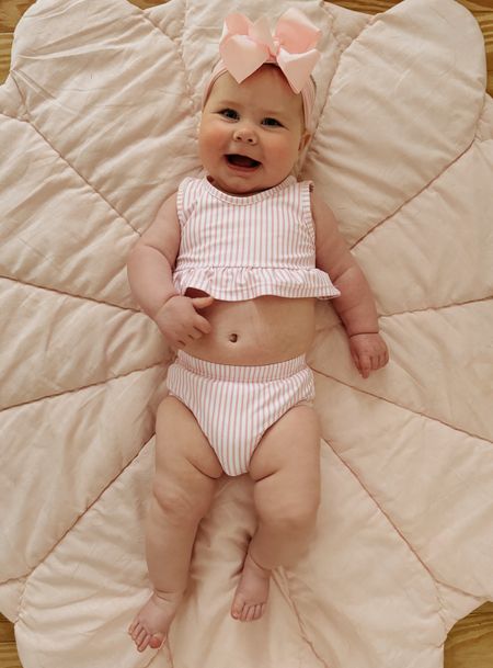 baby girl two piece swimsuit. ruffle swimsuit. Amazon swim. baby girl swim  

#LTKSeasonal #LTKFindsUnder50 #LTKBaby