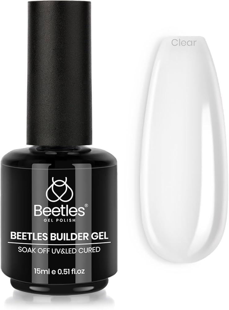 Beetles Builder Gel for Nails 0.51 OZ 8 in 1 Clear Nail Builder Strengthener Gel Enhancement Nail... | Amazon (US)