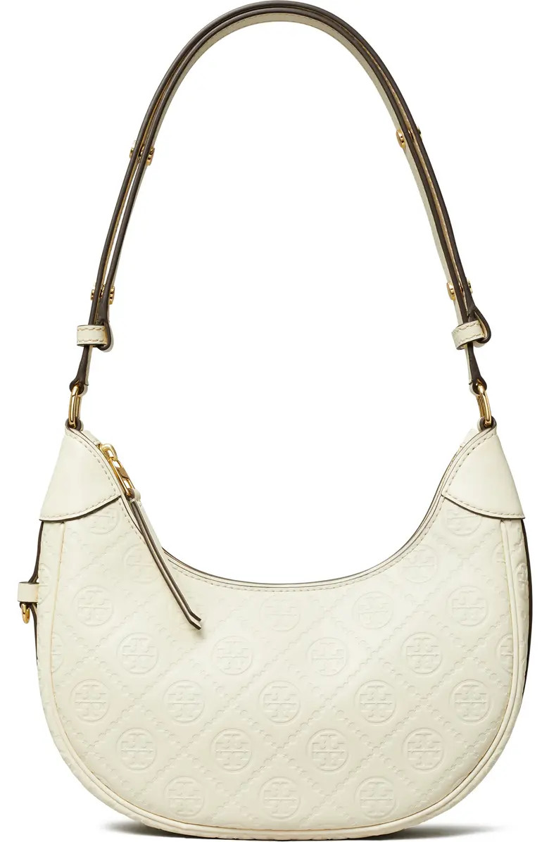 T-Monogram Embossed Crescent Shoulder Bag | Nordstrom