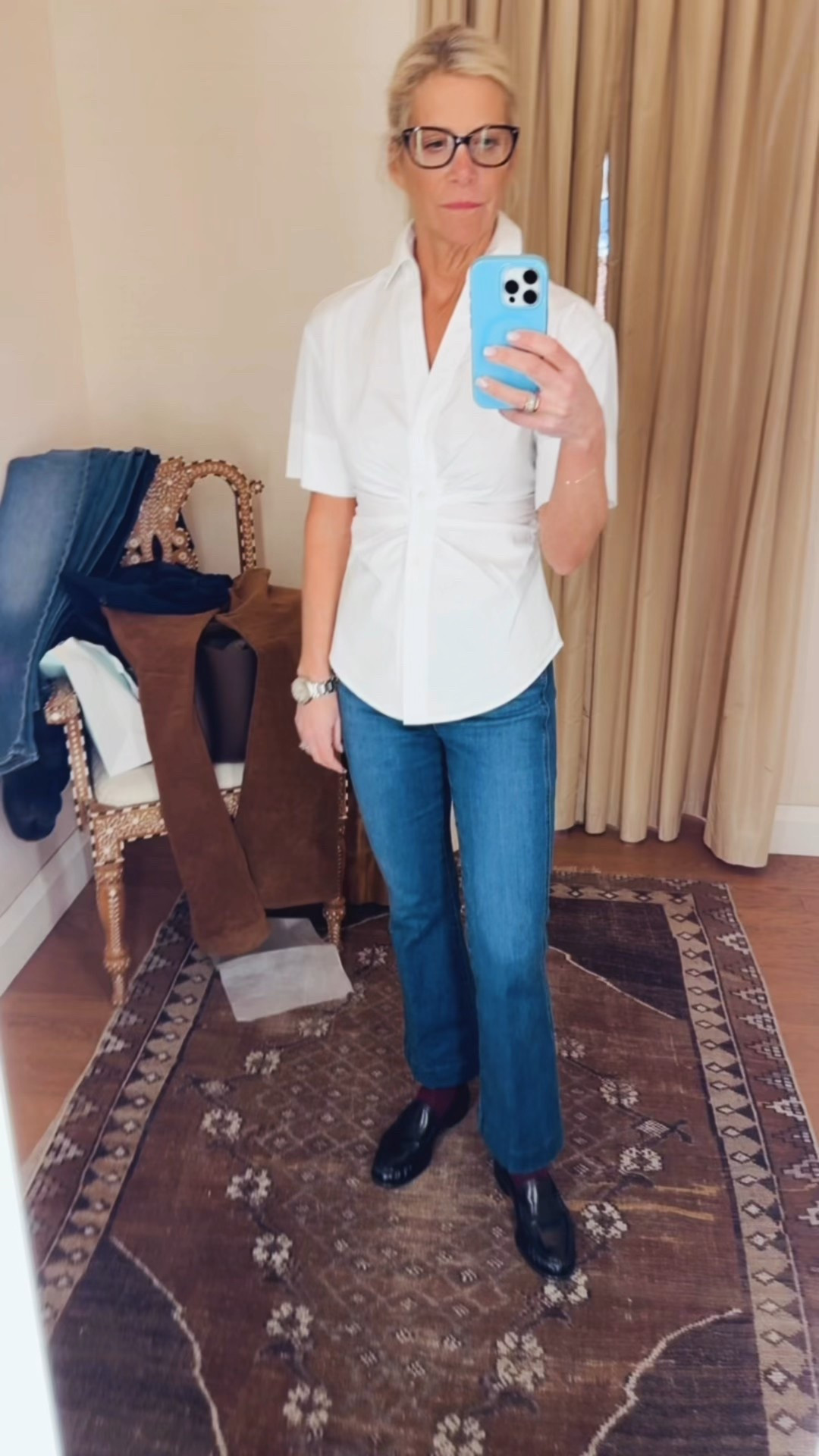Great new finds from Veronica Beard!  Love a short sleeve button down with ruching as well as a striped shirt.  How about a tailored utility jacket ( or barn jacket) ?  Loving this layered casual dress for spring!

#LTKOver40 #LTKWorkwear #LTKootd