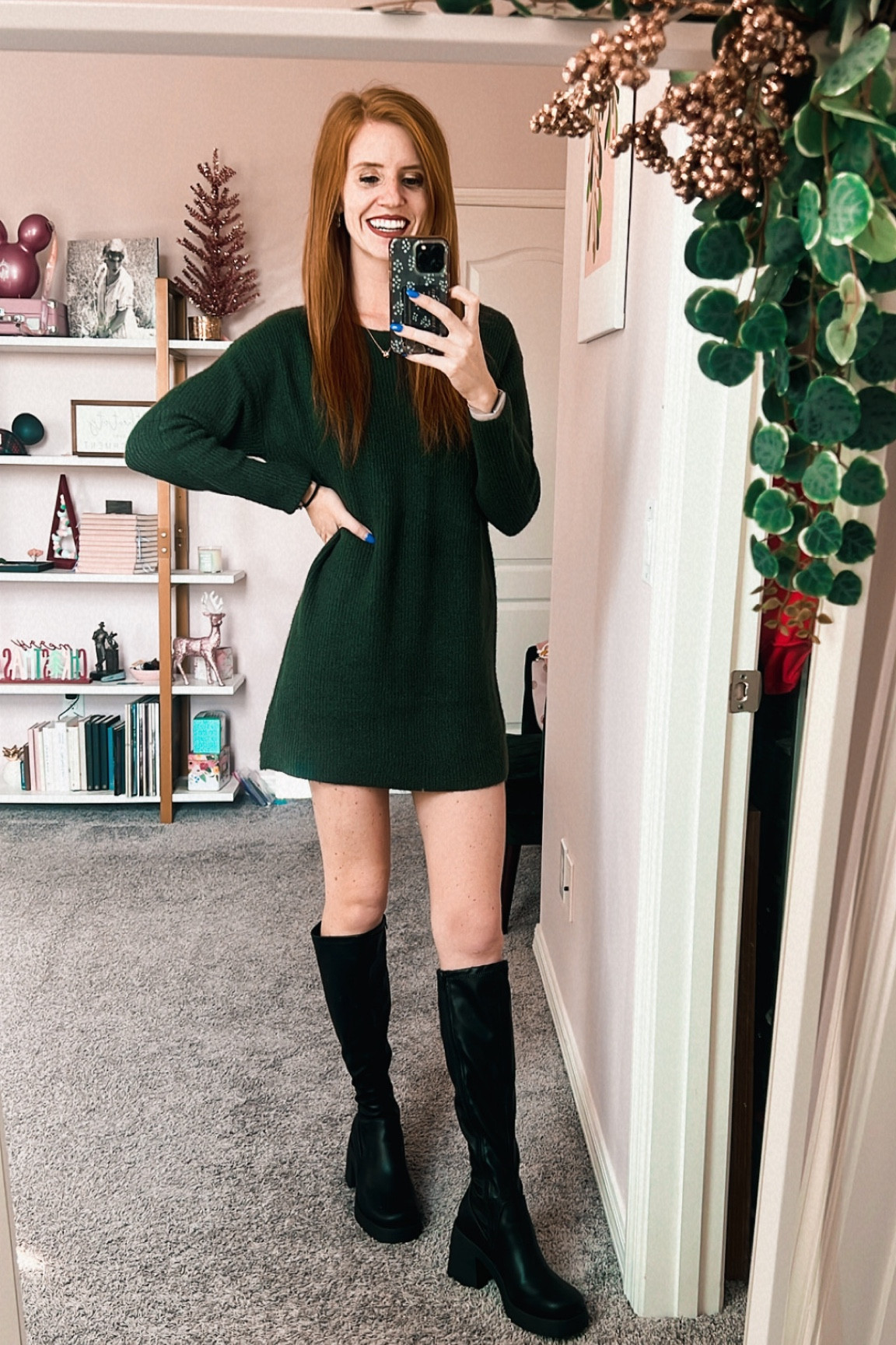 Christmas outfit Inspo 🤍 I am loving boots and sweaters this season 🤍🤍 and everything is on sale right now! 

#LTKstyletip #LTKCyberSaleFR #LTKHoliday
