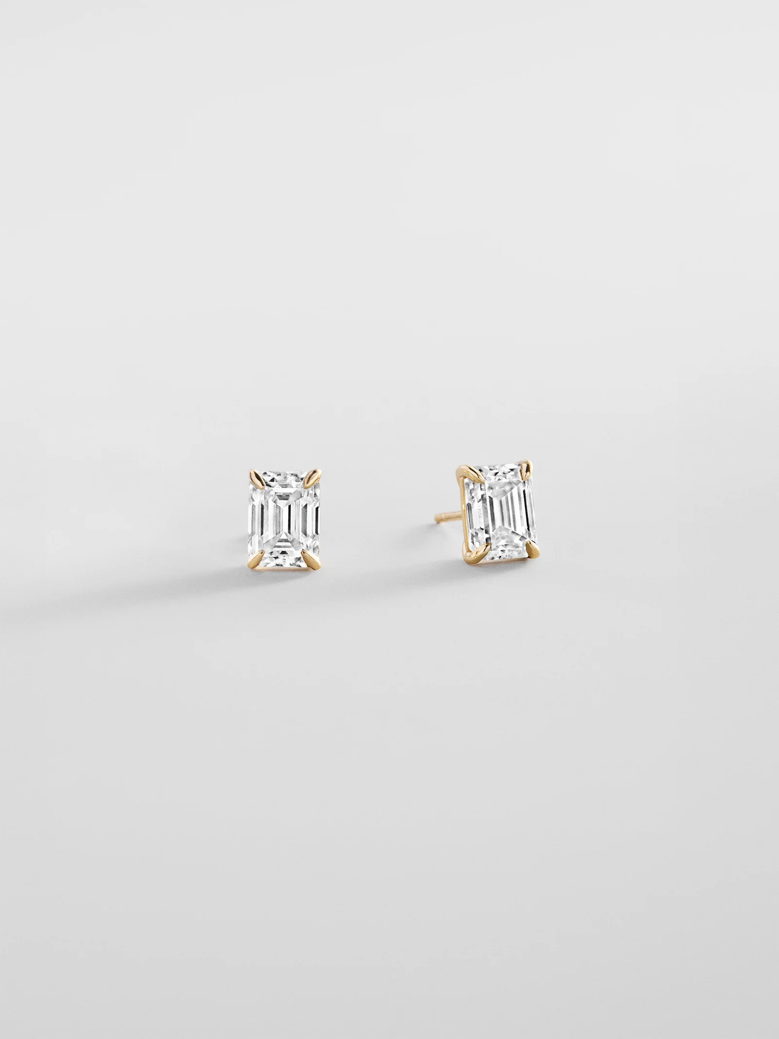 Debra 14K Gold Earrings - Emerald Stone | BaubleBar