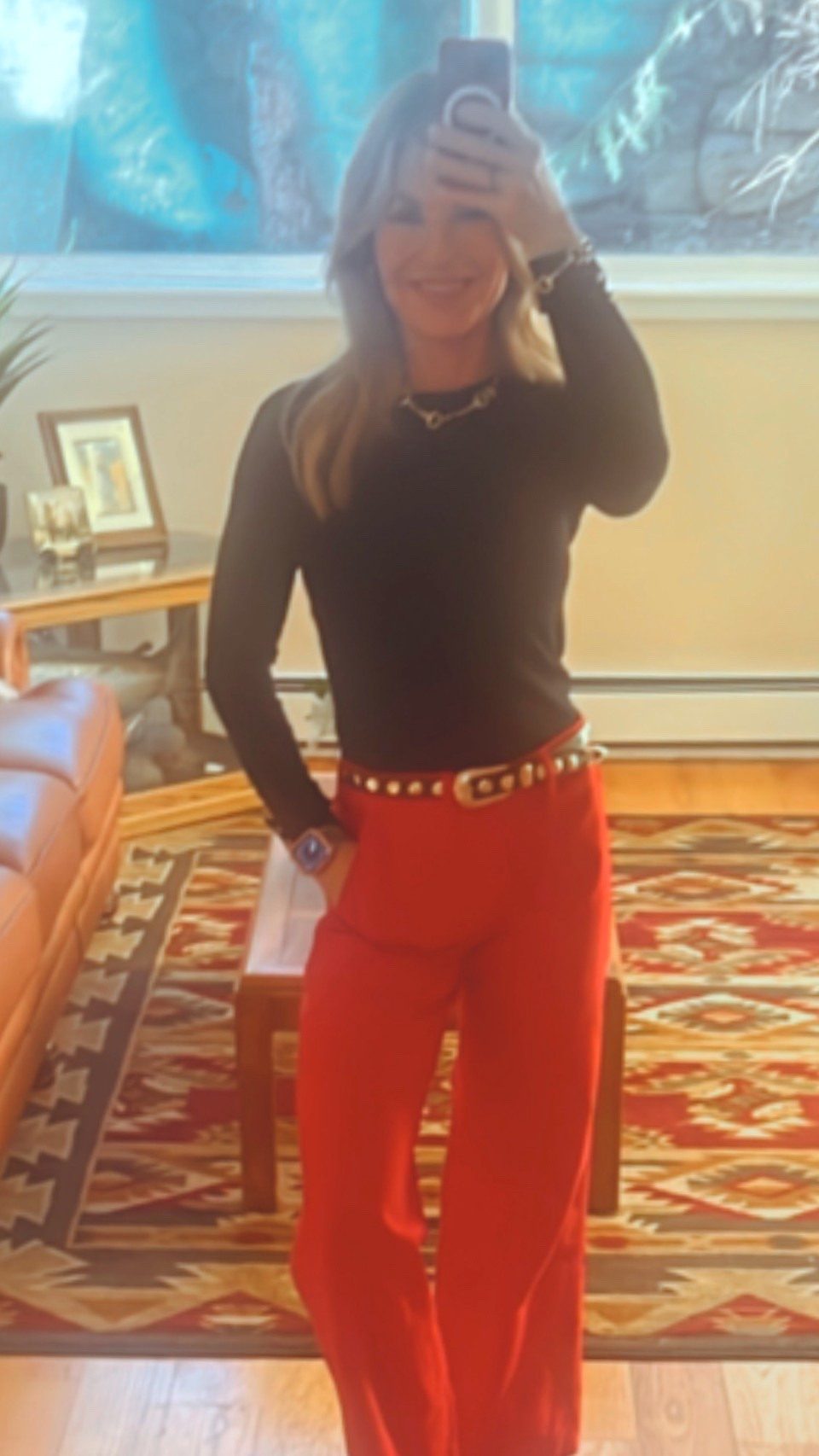 The candy apple 🍎 red in this pant is awesome. Bright and fun. A stretch cotton twill that fits true to size and comes in P length too. Wearing it with western boots linked below and my favorite belt! 

#LTKStyleTip #LTKSeasonal #LTKPetite