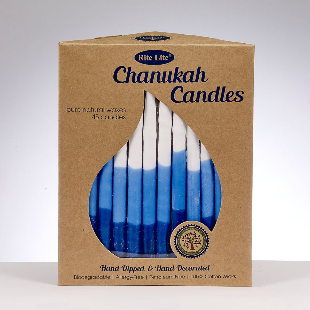 Rite Lite Premium Menorah  Candles - 5.25" - Blue and White - 45ct | Target