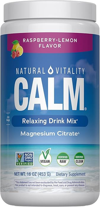 Natural Vitality Calm Magnesium 16oz Powder | Raspberry Lemon Flavored Supplement | Non-GMO, Vega... | Amazon (US)