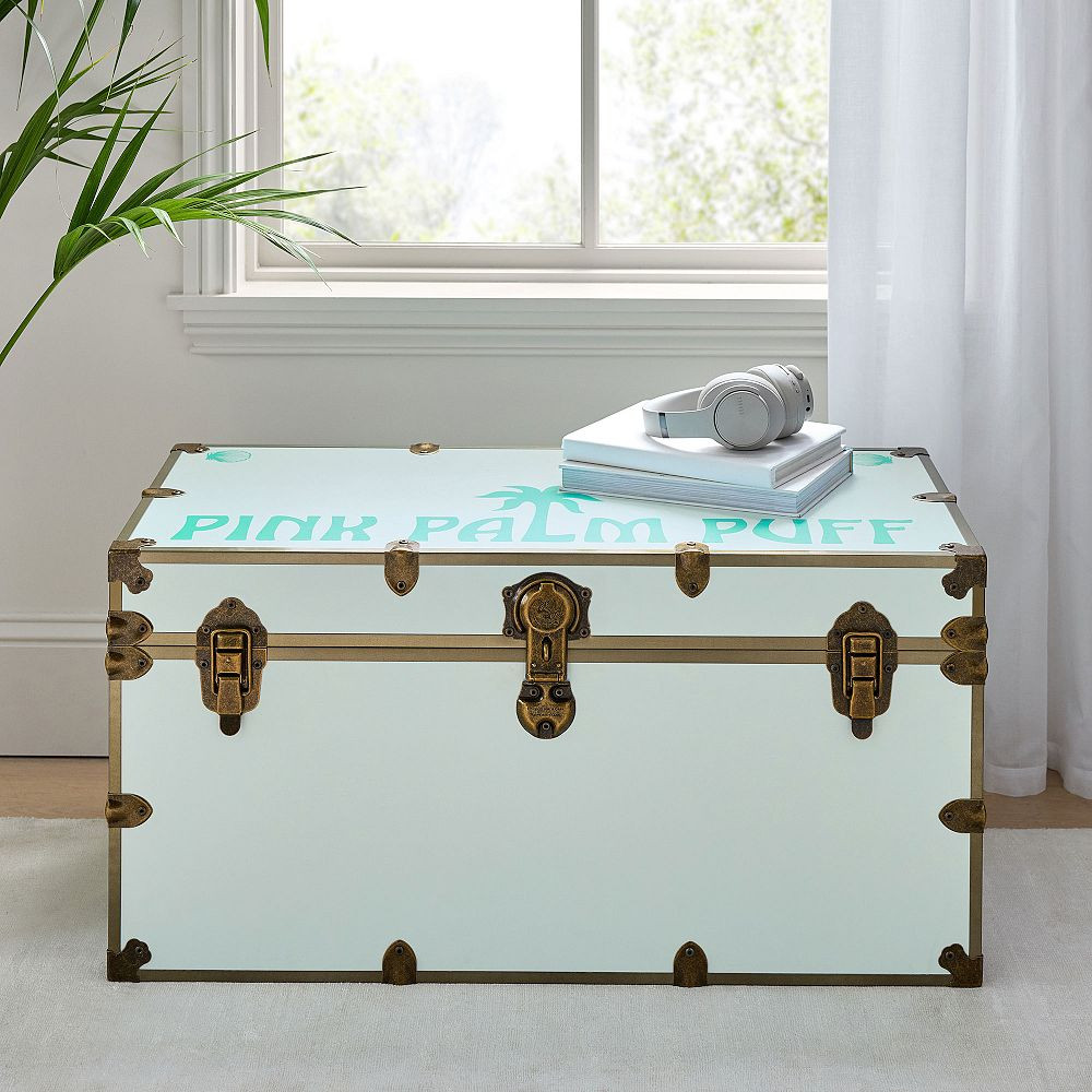Pink Palm Puff XXL Dorm Trunk (36")