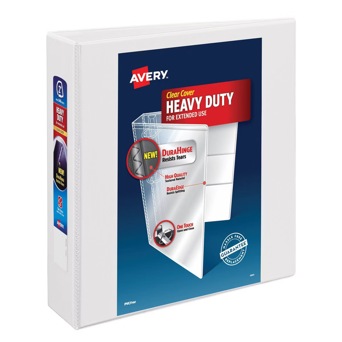 Avery 2" One Touch Slant Rings 500 Sheet Capacity Heavy-Duty NonStick View Binder - White | Target