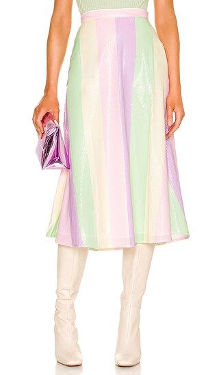 Penelope Skirt in Sorbet Stripe | Revolve Clothing (Global)