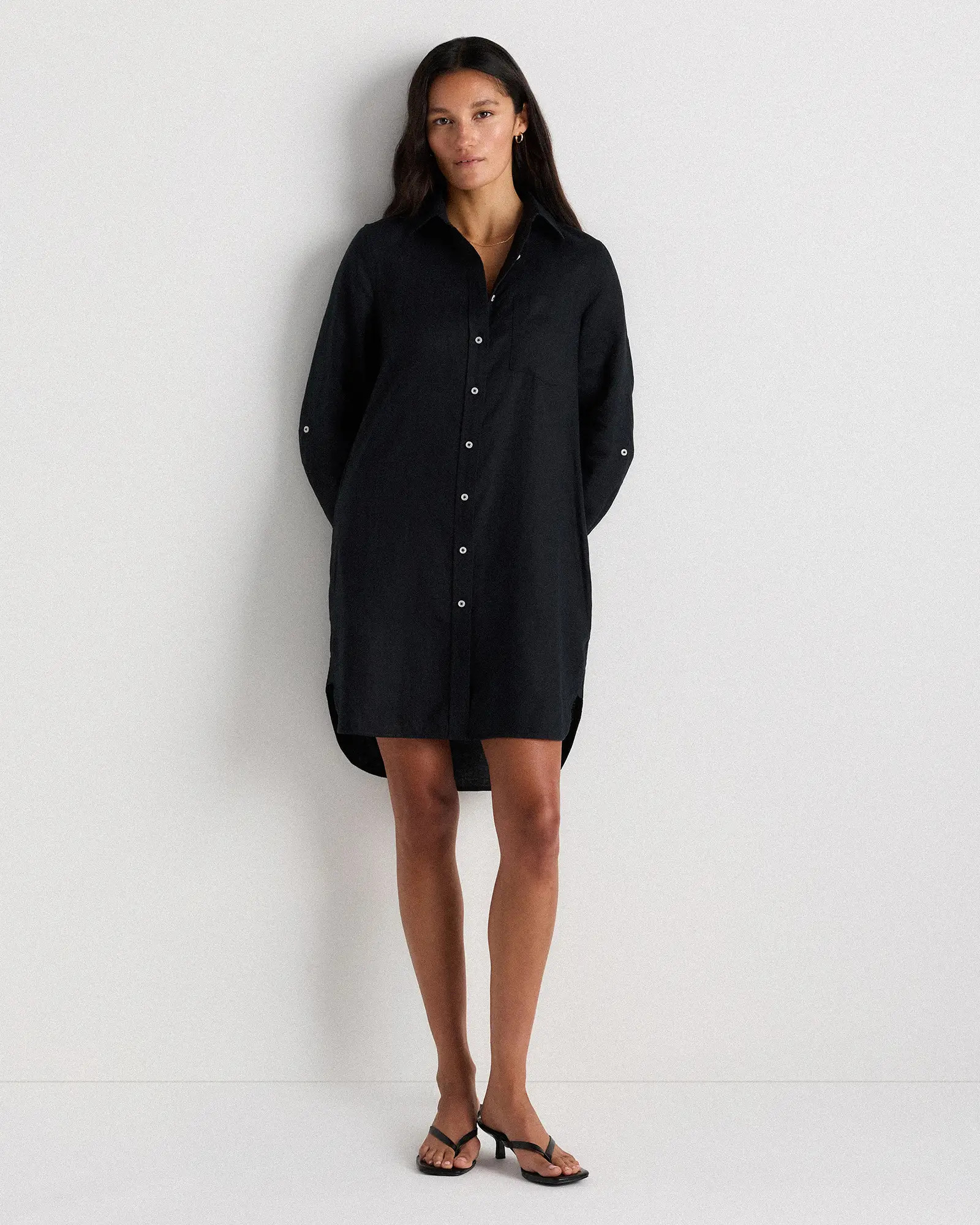 100% European Linen Shirt Dress | Quince