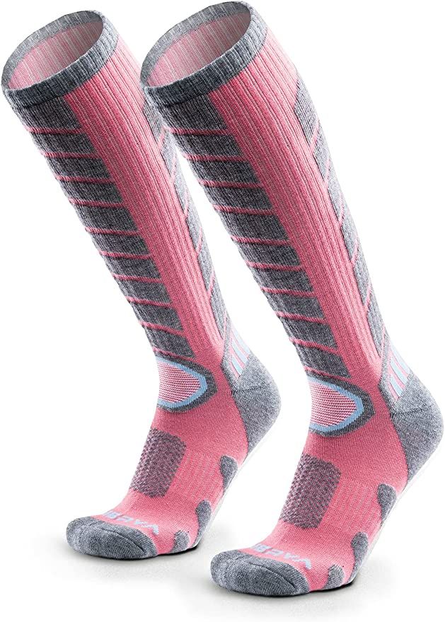 WEIERYA Ski Socks 2 Pairs Pack for Skiing, Snowboarding, Outdoor Sports Performance Socks | Amazon (US)