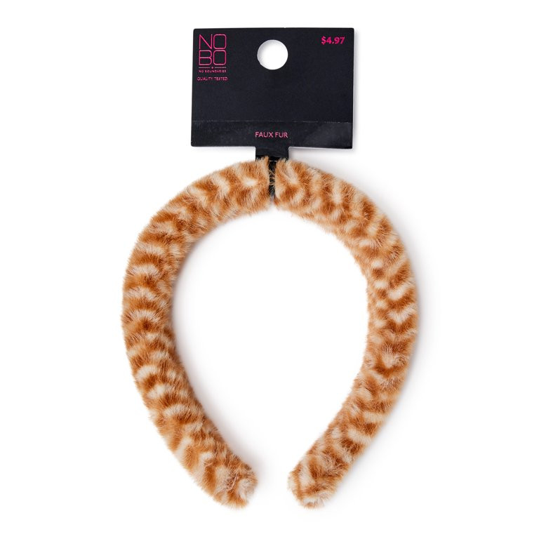 No Boundaries Juniors Faux Fur Headband | Walmart (US)