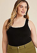 Plus Size Simply Smooth Double Layer Square Neck Tank Top | Maurices