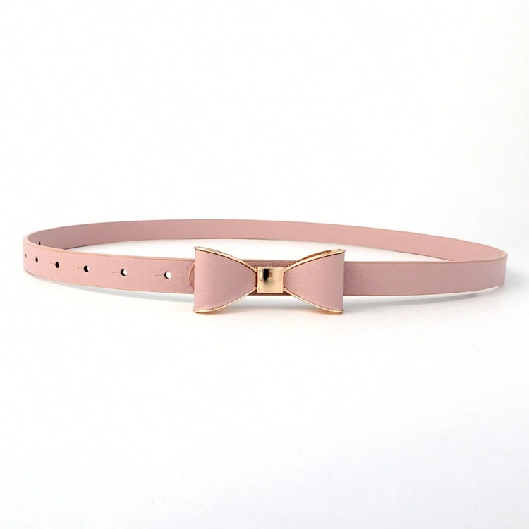 1pc Fashionable Bow-Knot Buckle Women Skinny Belt, Simple & Personalized Solid Color, Suitable Fo... | SHEIN