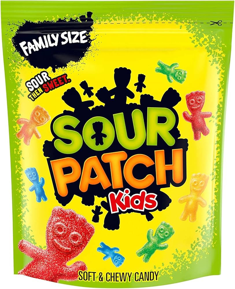 SOUR PATCH KIDS Soft & Chewy Candy, Family Size, 1 lb 14.4 oz | Amazon (US)