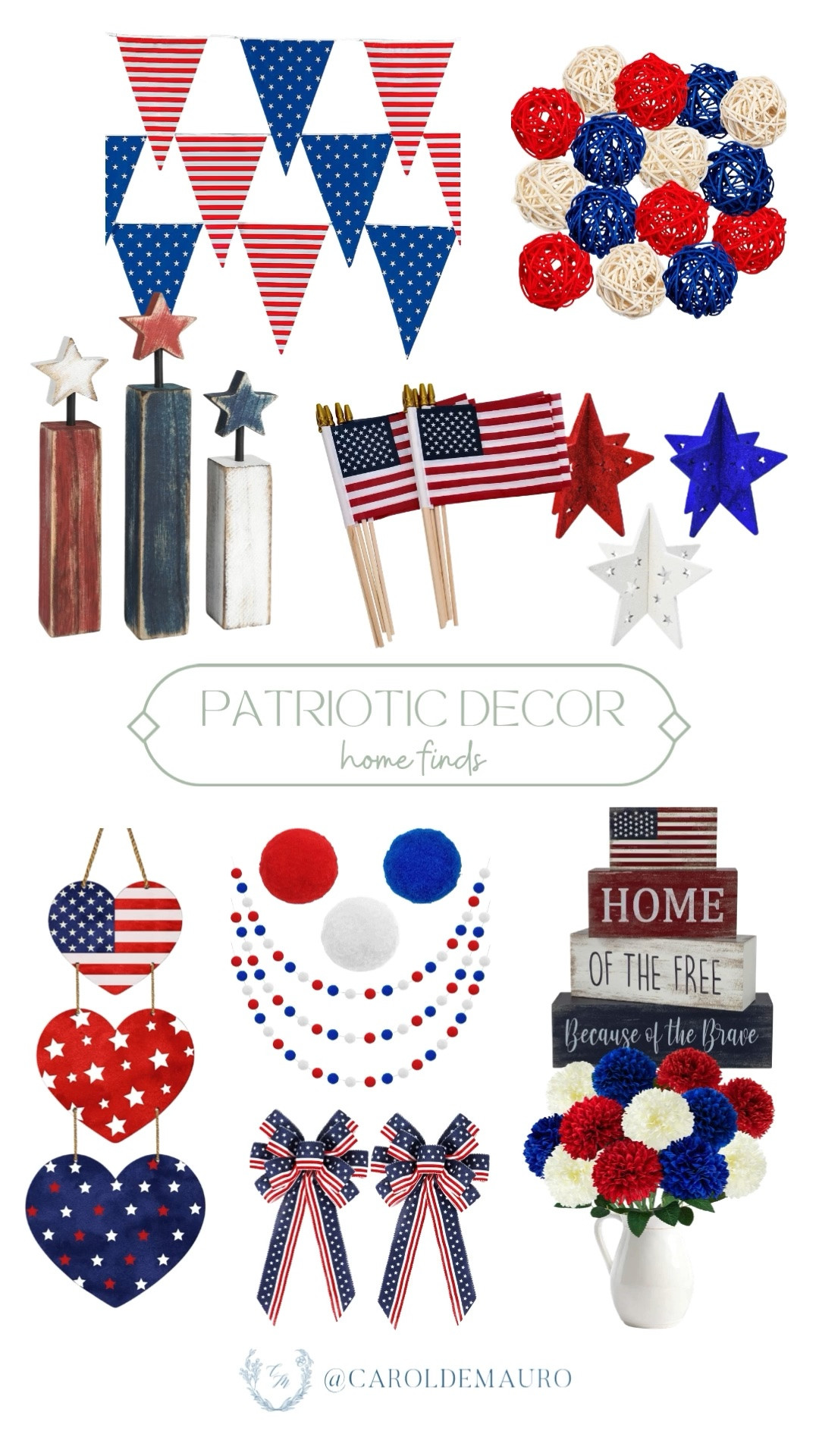 4th of july, home decor, red white and blue, patriotic decor, stars and stripes, flag decor, independence day, home finds, star spangled banner, affordable decor, amazon decor

#LTKHome