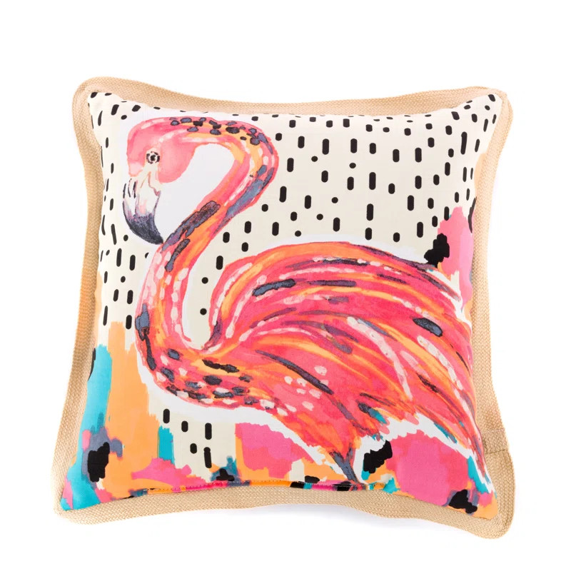 Adames Fringed Polyester Indoor/Outdoor Throw Pillow | Wayfair North America