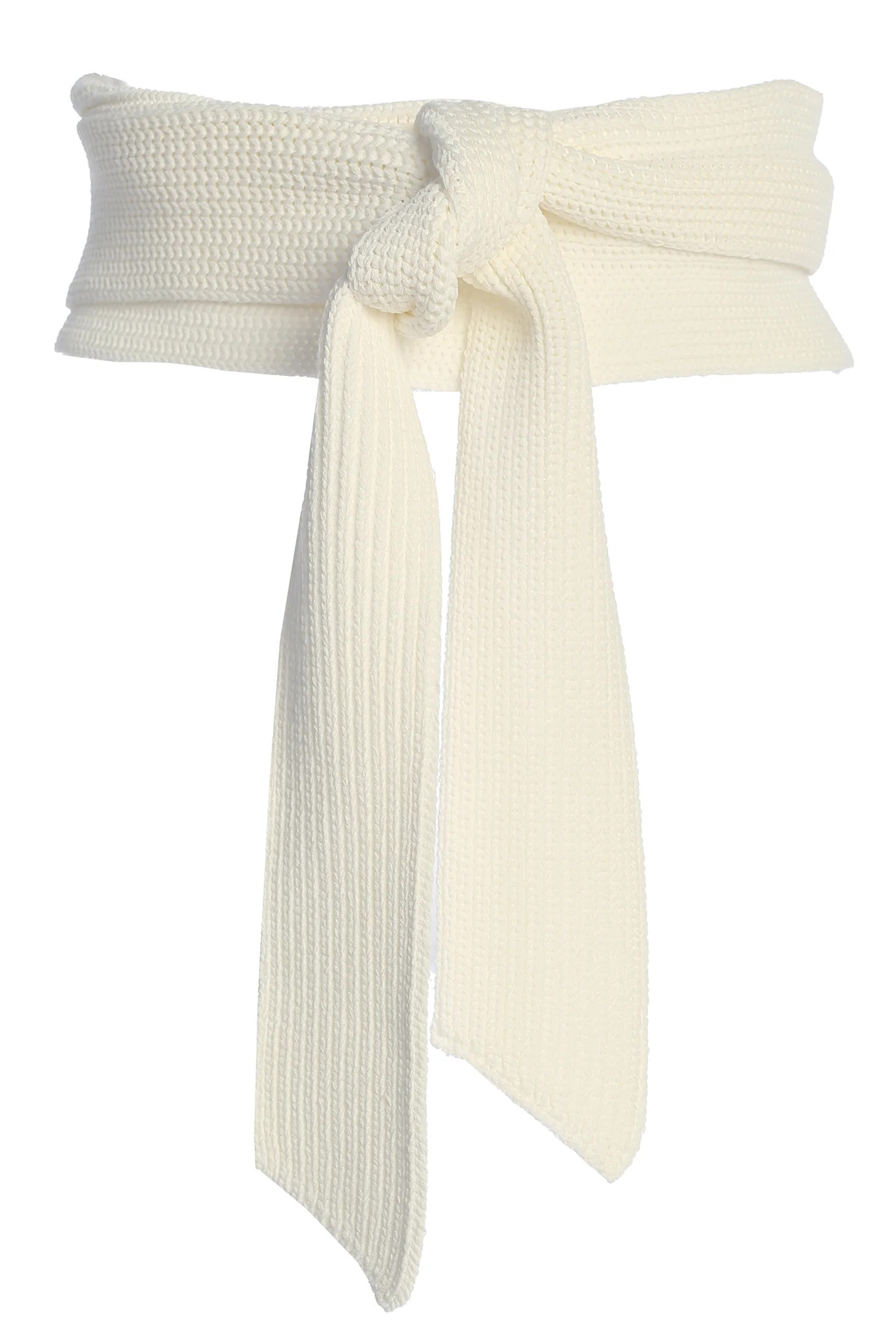 Ivory Lagos Knit Belt | JLUXLABEL