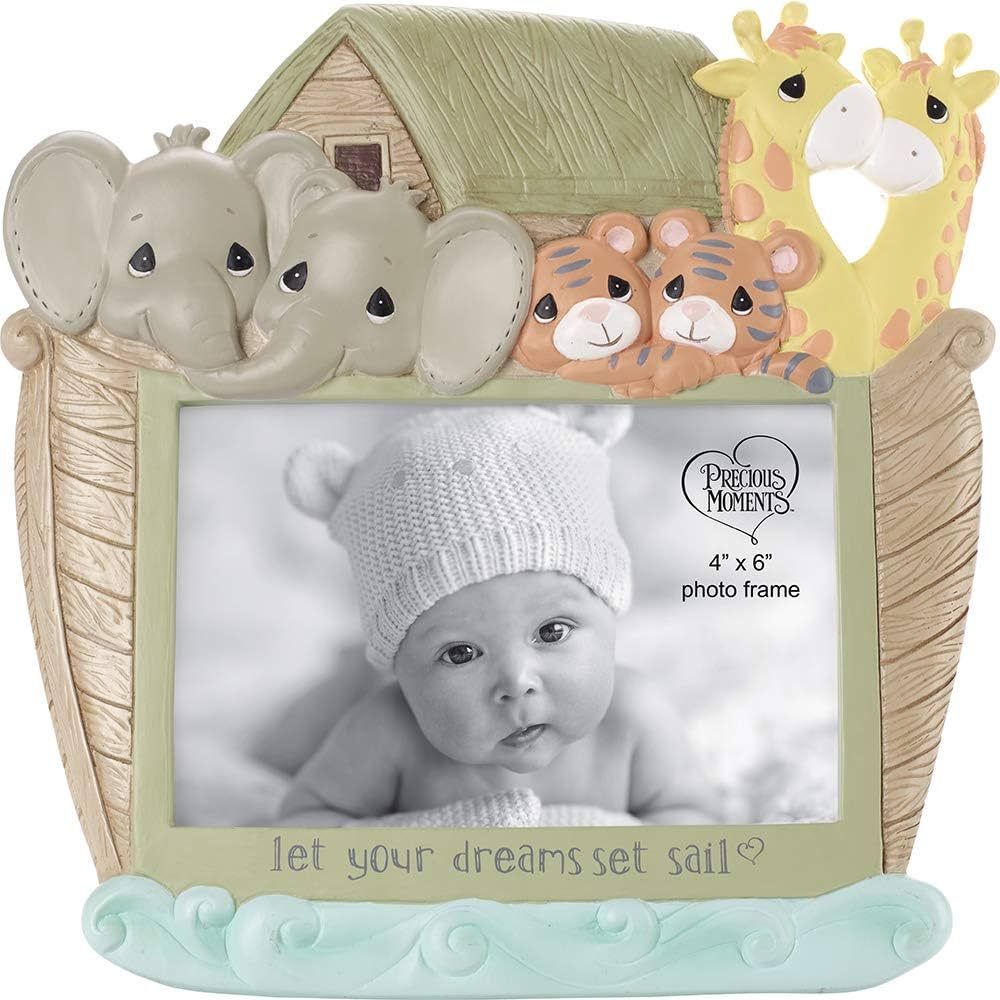 Precious Moments 201442 Let Your Dreams Set Sail Resin/Glass Photo Frame Baby Décor, One Size, M... | Amazon (US)