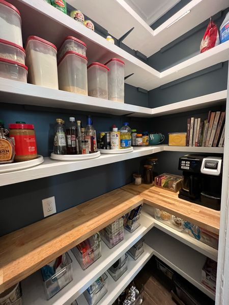 An organized pantry makes our day so much easier! Organized with bins, canisters, and turn tables so we can see and grab everything easily! 

#LTKhome #LTKunder50 #LTKFind