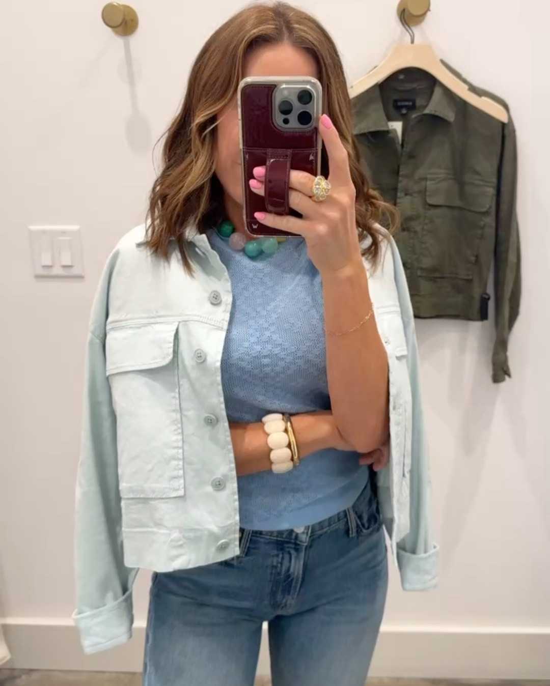 It’s all on sale at Evereve. 
Small jacket 
XS in tees 
S blue tank
Shorts true size 25

#LTKSaleAlert #LTKdayinmylife