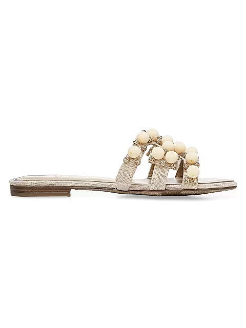 Bay 19 Beaded Textile Slides | Saks Fifth Avenue