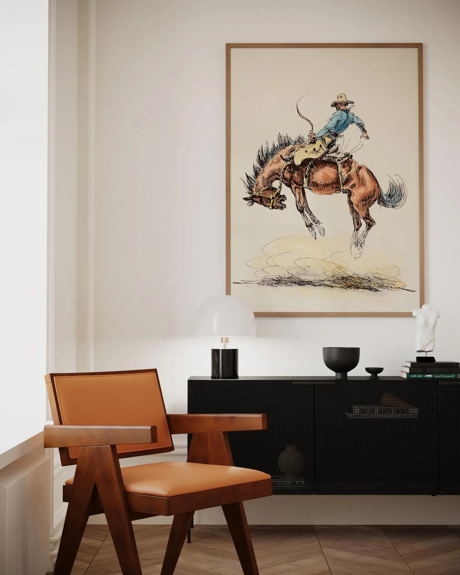 Vintage Cowboy on Bucking Horse Art Print (digital Download) - Etsy | Etsy (Global)