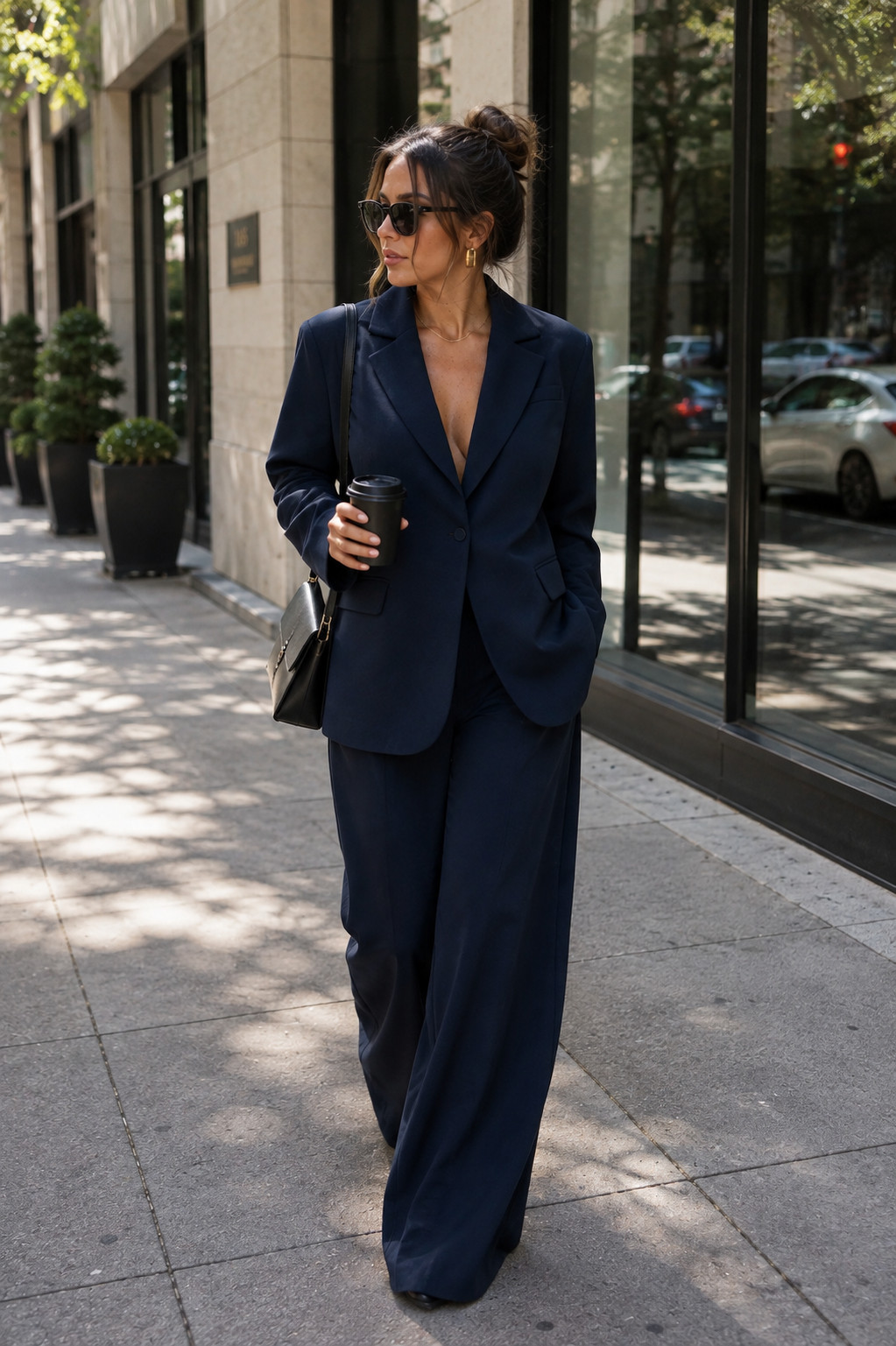 A navy suit is such a good fall office staple 💙 This Showpo set has that relaxed, oversized fit that makes classic workwear feel way more current. So good with loafers, pumps, or a sleek fall tote. #ShowpoStyle #NavySuit #FallWorkOutfits #OfficeWear #CorporateChic #FallOfficeStyle #PowerSuit #BusinessFashion #WideLegPants #ProfessionalStyle 

 #LTKSeasonal #LTKU #LTKWorkwear