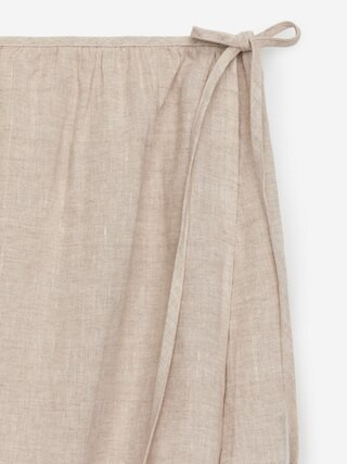 Linen Wrap Skirt – Beige – Women – ARKET GB | Arket UK