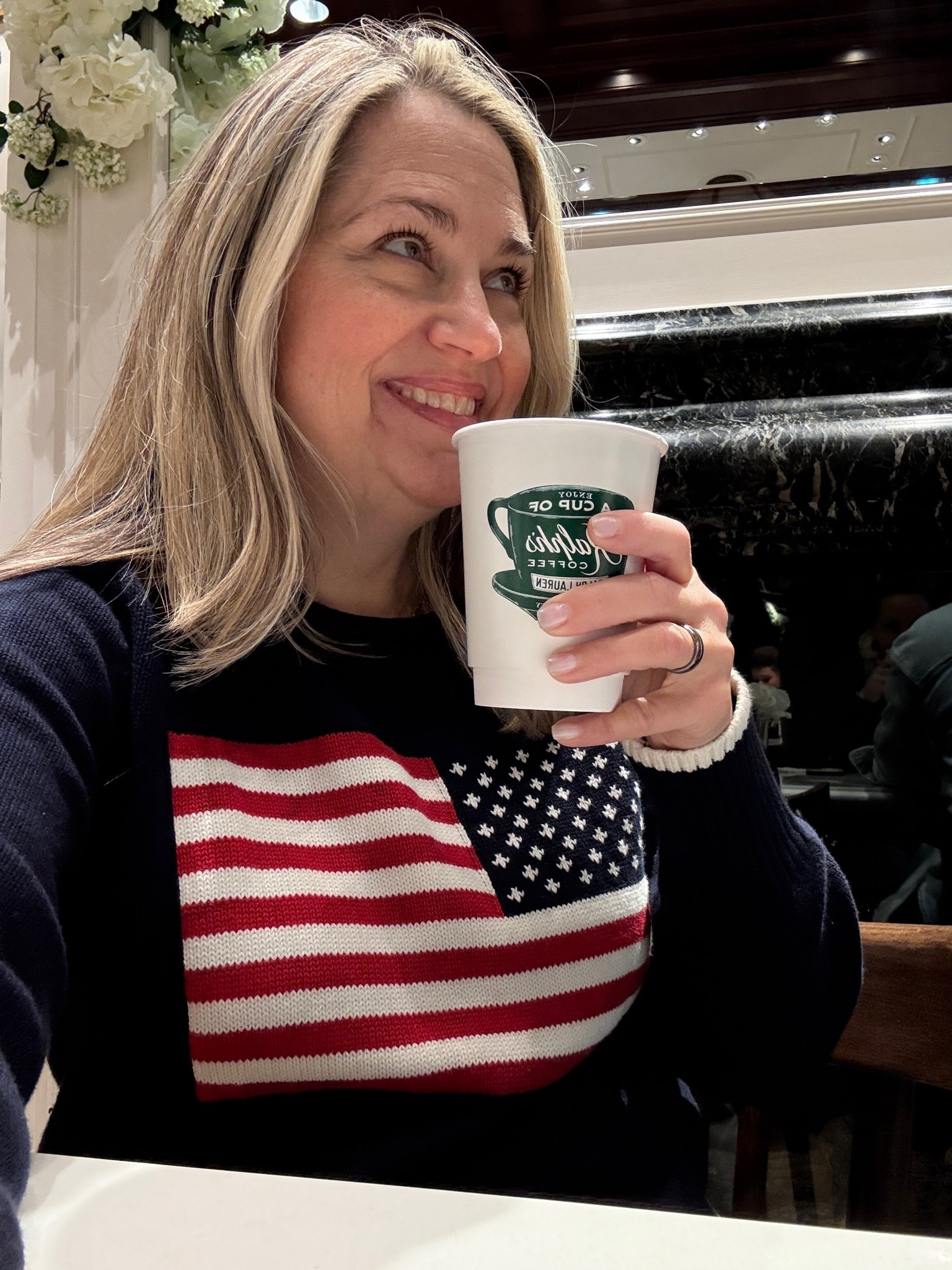 A flag sweater is a classic & this one is affordable & a cute trim.

#LTKootd #LTKOver40 #LTKSaleAlert