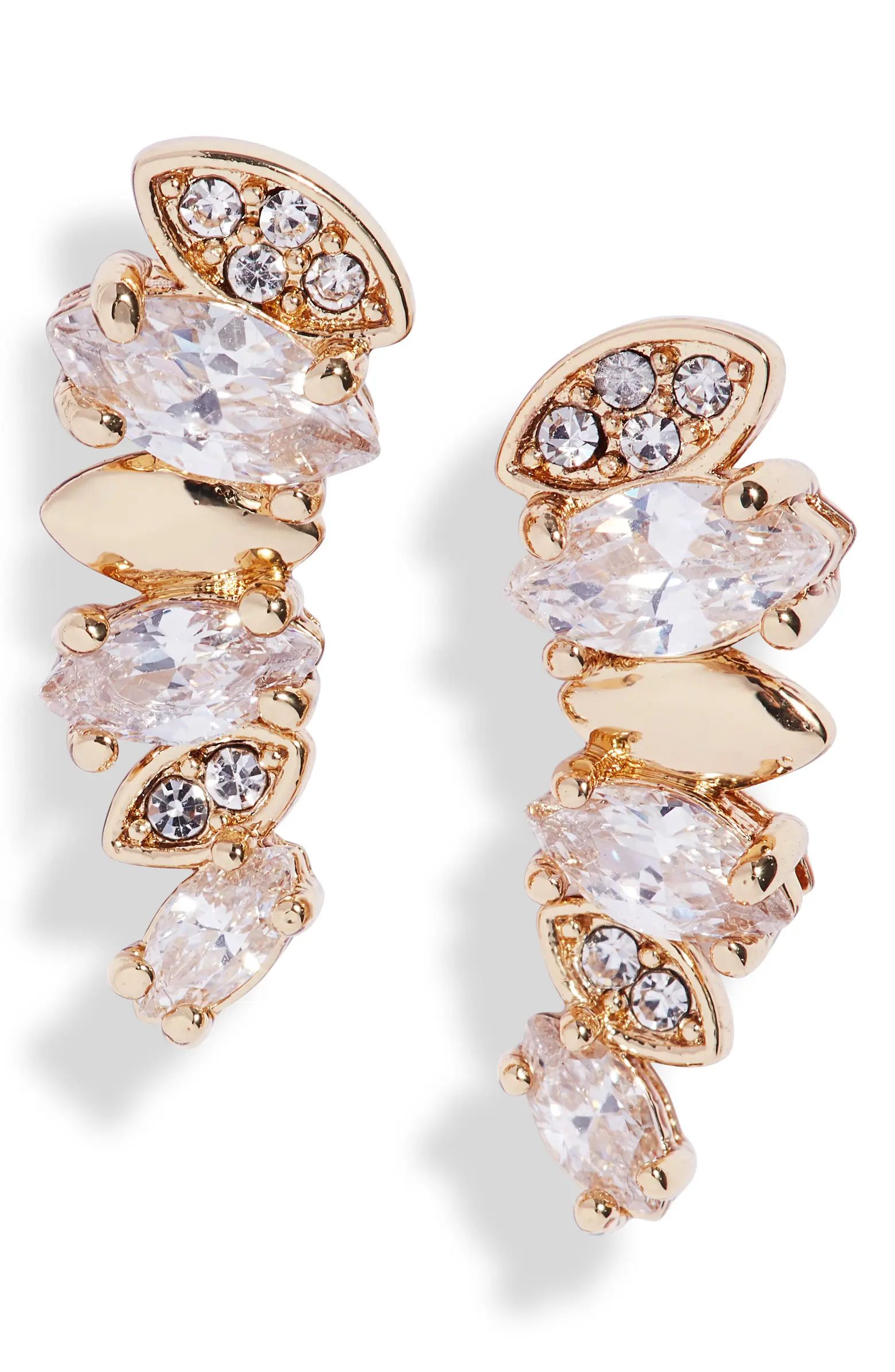 Pavé & Marquise Cubic Zirconia Ear Crawlers | Nordstrom