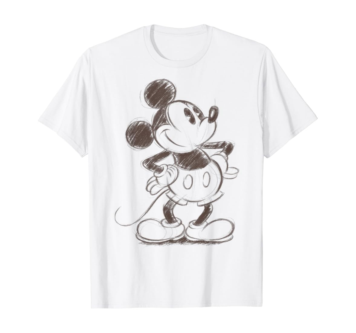 Disney Mickey And Friends Mickey Mouse Sketch Portrait T-Shirt | Amazon (US)