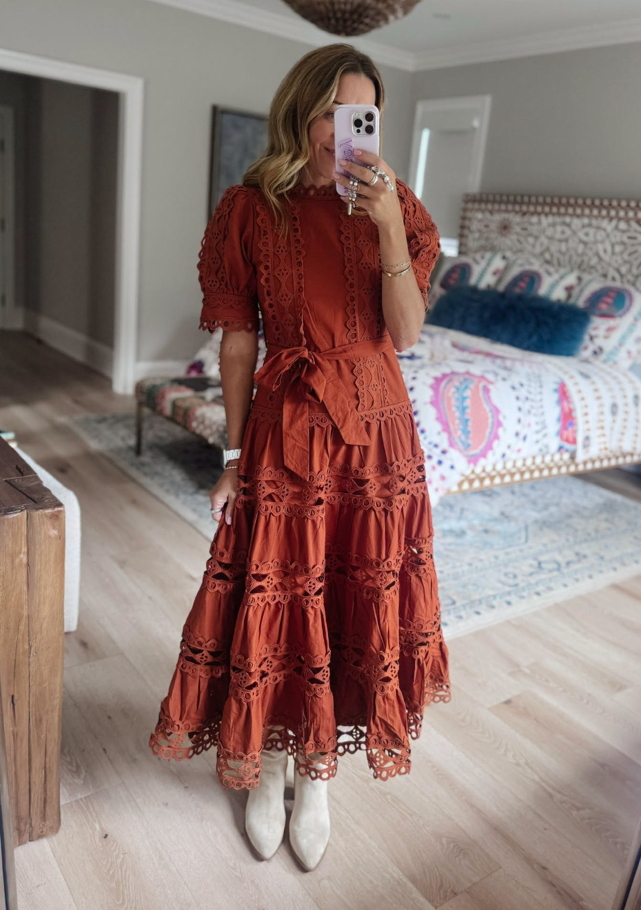 Feeling spicy in this pumpkin spice colored dress! Did someone say fall family photos??? 

 #LTKSeasonal #LTKU #LTKOver40