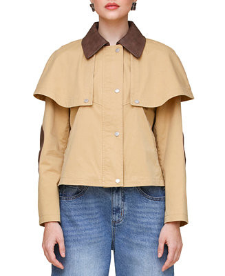 Avec Les Filles Women's Cropped Cape Trench Coat - Macy's | Macy's