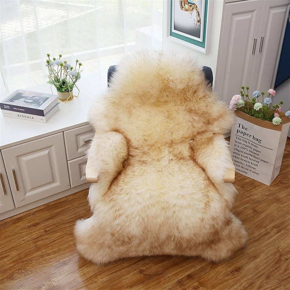 Altlue Real Genuine Sheepskin Rug Natural Sheepskin Throw Real Full Sheepskin Rugs Fluffy Fur Rug... | Amazon (UK)