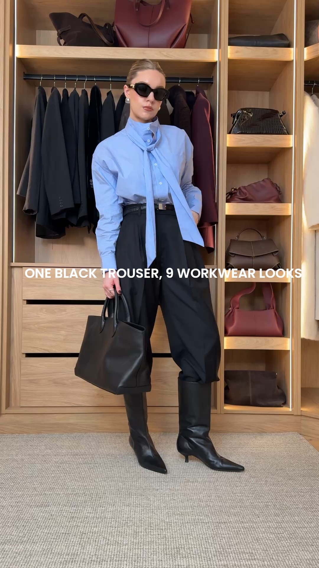 One pair of black trousers, 9 chic workwear looks 