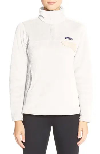Women's Patagonia Re-Tool Snap-T Fleece Pullover, Size X-Small - White | Nordstrom