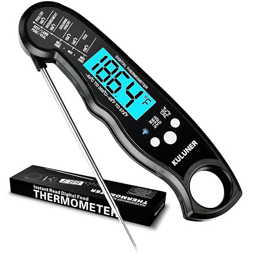 TP-01 Waterproof Digital Instant Read Meat Thermometer with 4.6 Folding Probe Backlight Calibrati... | Amazon (US)