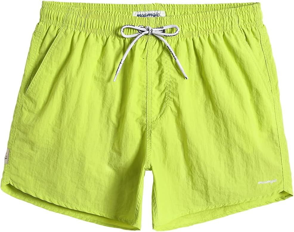 maamgic Mens Swim Trunks 5" with Mesh Lining Quick Dry Bathing Suits for Men Swim Shorts Swimwear | Amazon (US)