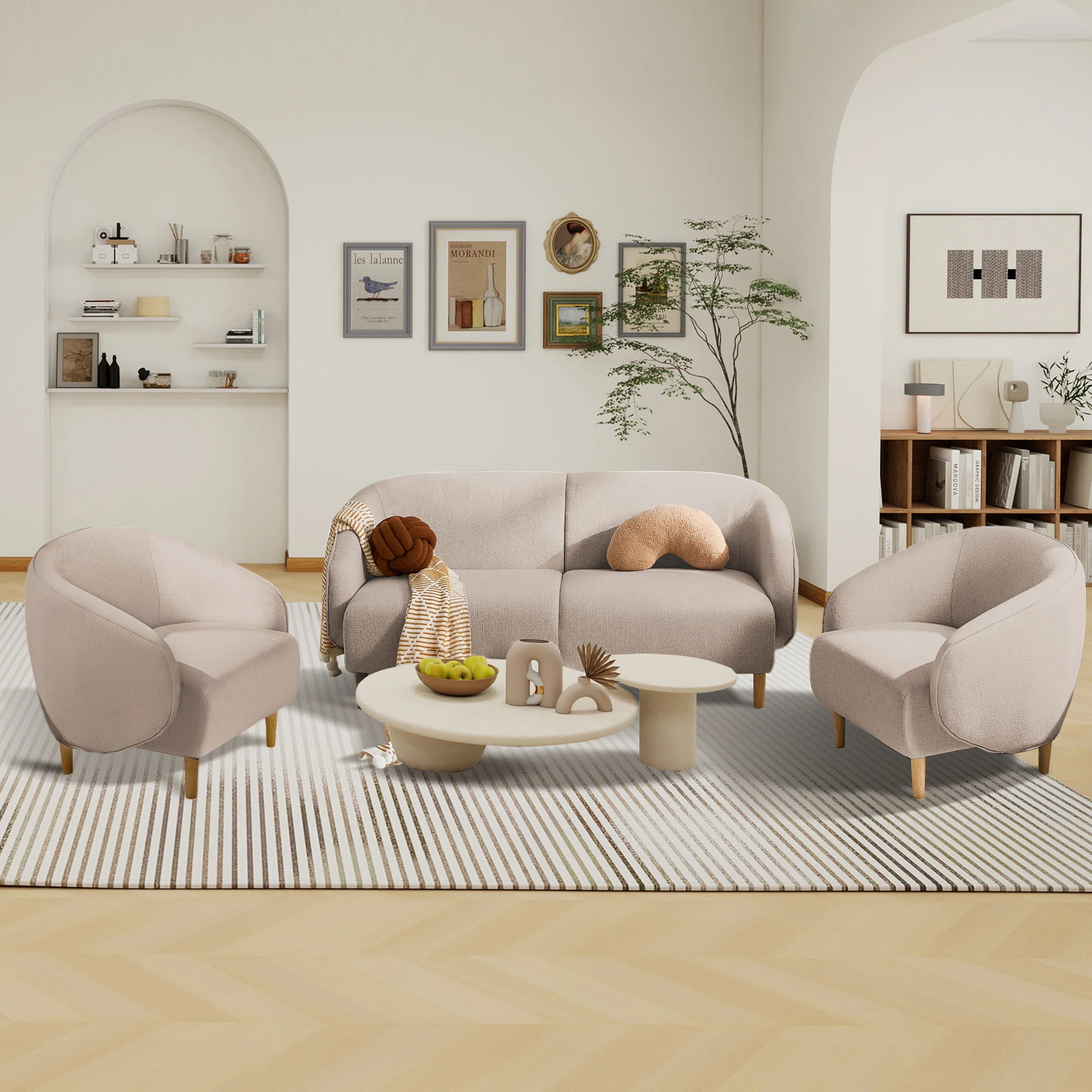 3 - Piece Modern And Stylish Living Room Set | Wayfair North America