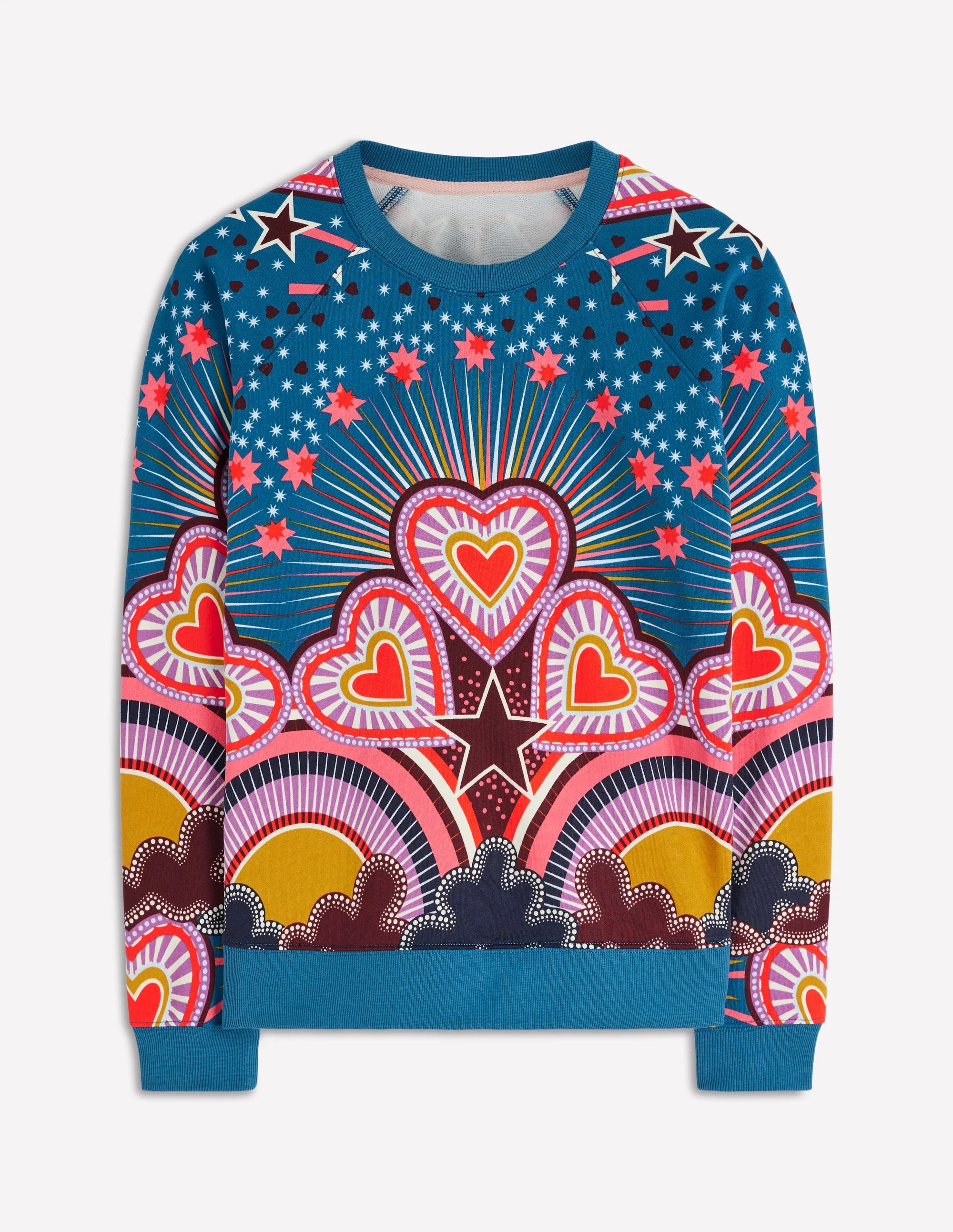 Rosa Printed Sweatshirt-Multi, Starburst Heart | Boden (US)