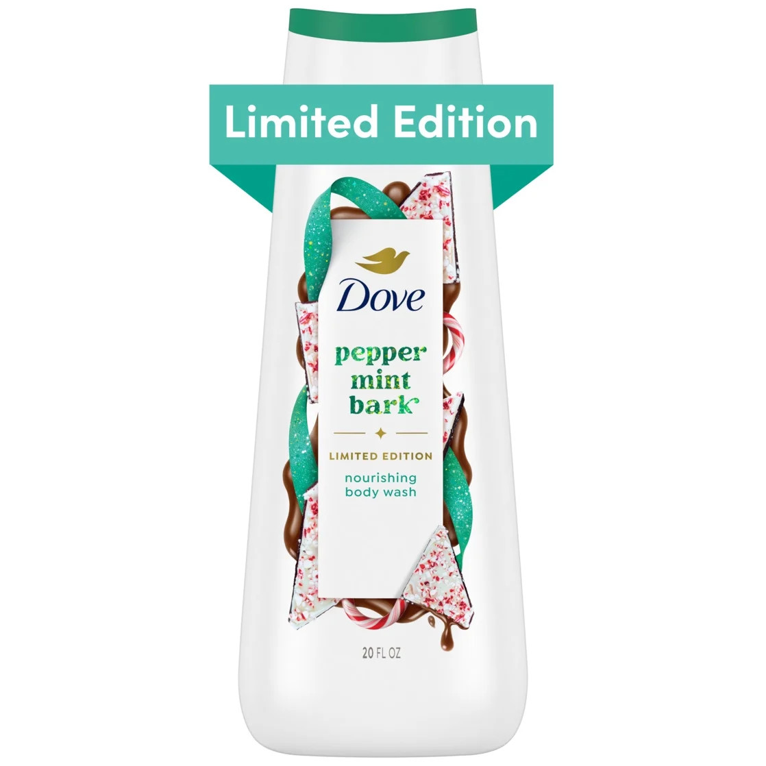 Dove Limited Edition Holiday Treats Body Wash Peppermint Bark, 20 oz | Walmart (US)