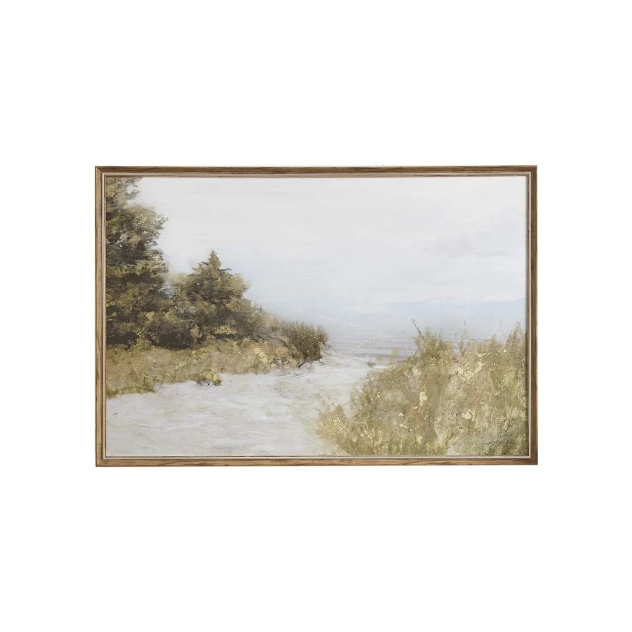 Martha Stewart Lake Walk Abstract Landscape Framed Canvas Wall Art, 37.2"W x 25.2"H | Walmart (US)