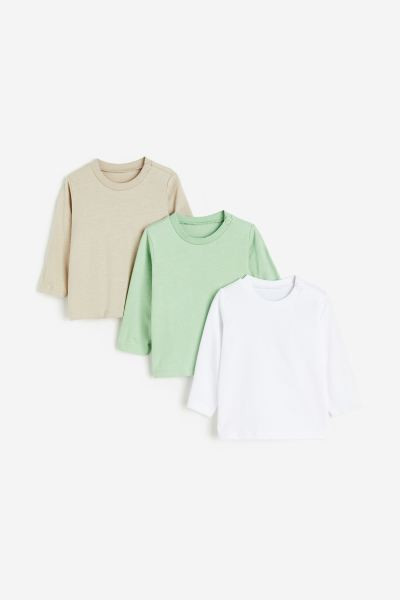 3-pack long-sleeved jersey tops | H&M (DE, AT, CH, NL, FI)