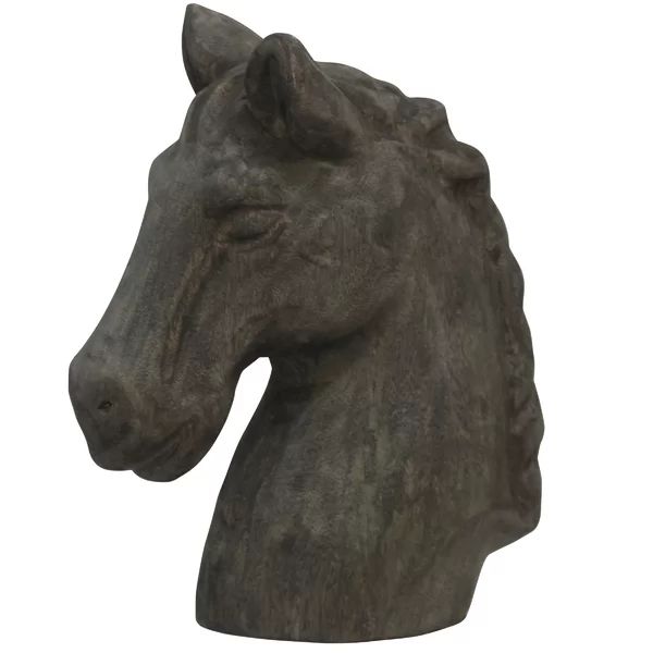 Ziebarth Horse Wood Carved Table Bust | Wayfair Professional