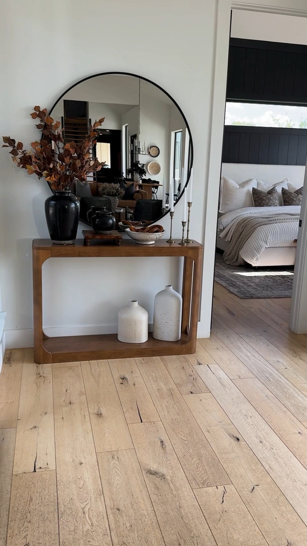 The Plank + Beam Forma Entryway Table in pecan is the perfect blend of modern and…