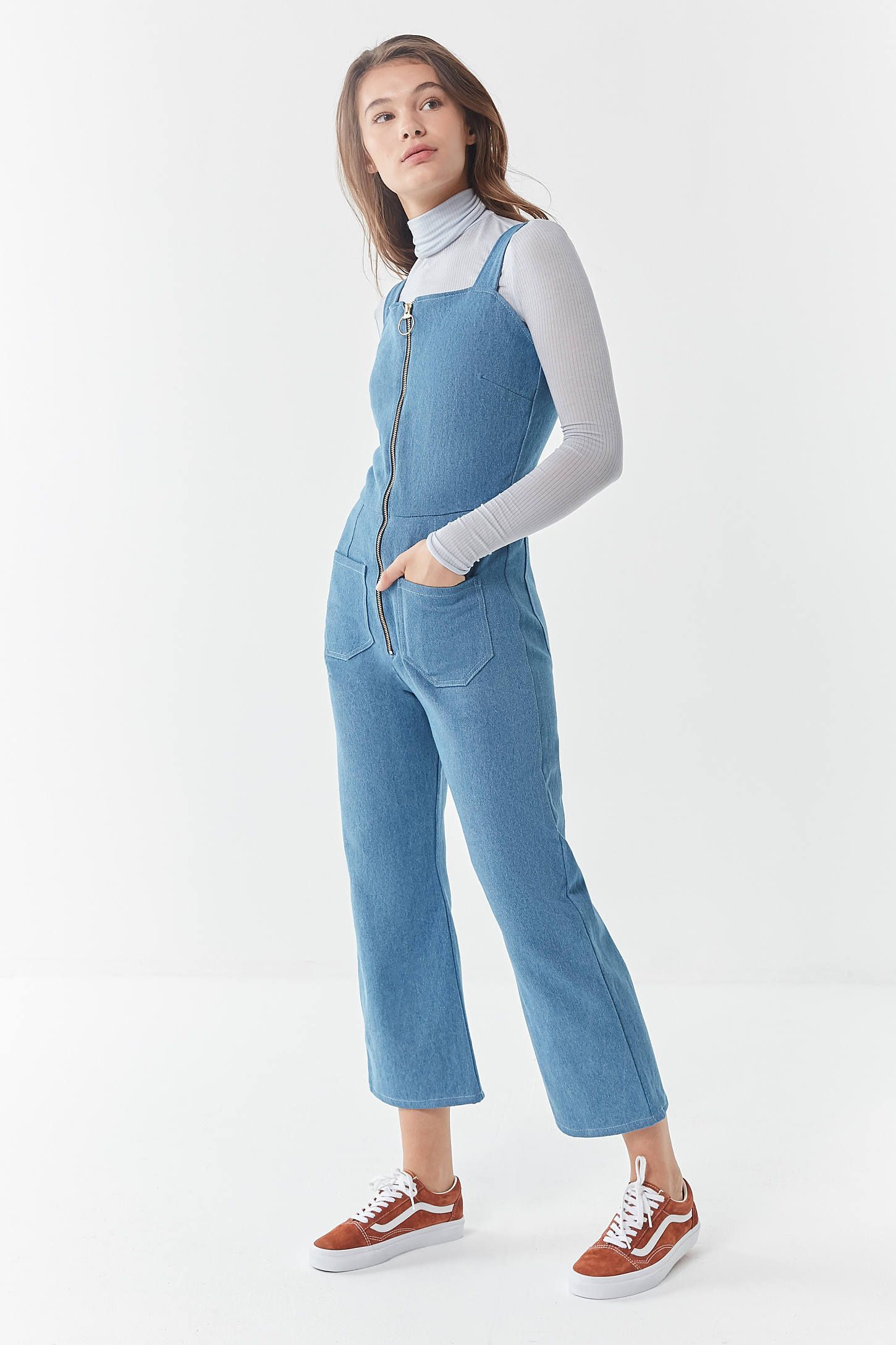 Lykke Wullf Fibi Cropped Denim Jumpsuit | Urban Outfitters (US and RoW)