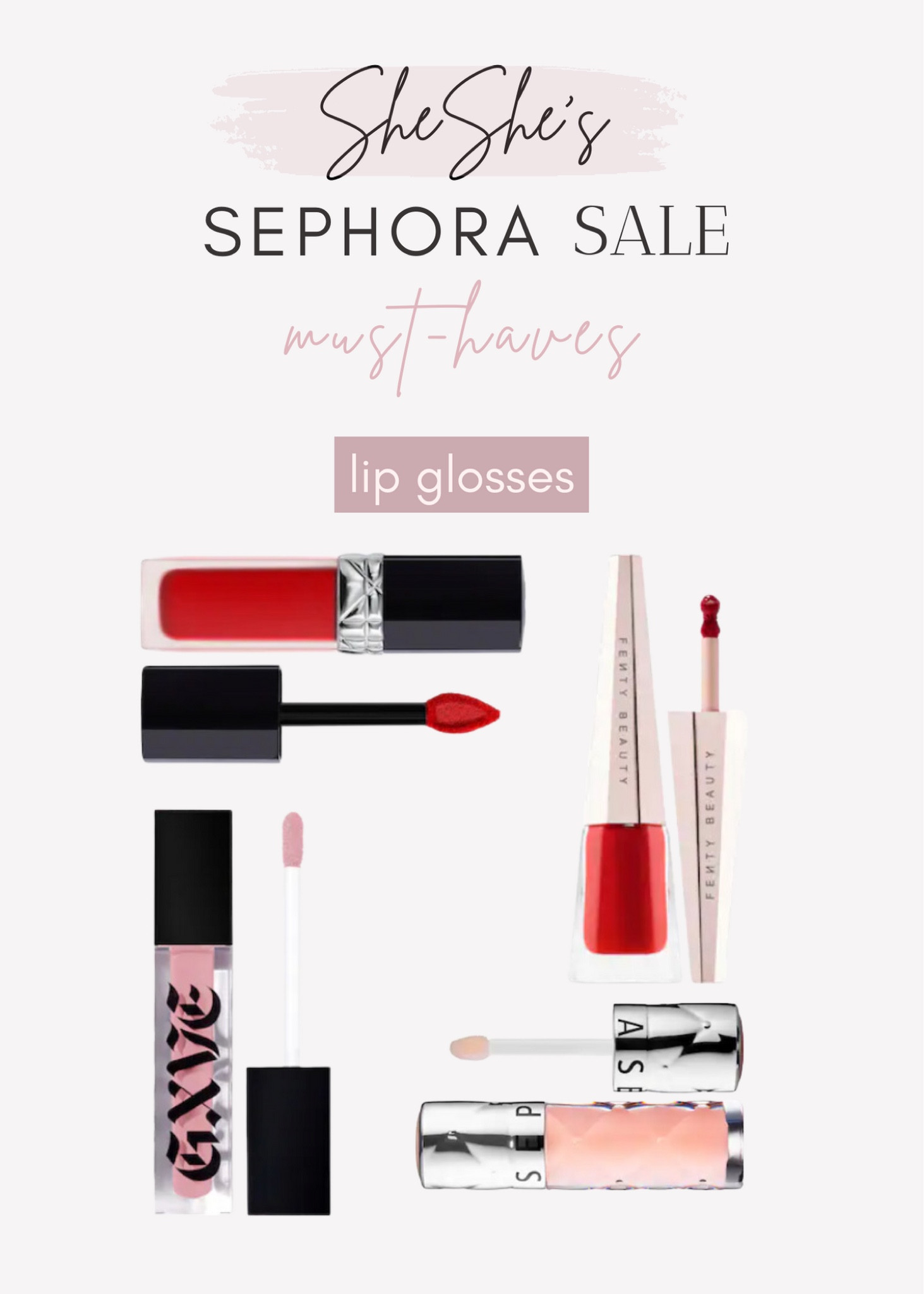 @Sephora Sale - Lip Gloss by @fenty @dior @gxvebeauty @fentybeauty #fentybeauty #gxvebesuty
#beauty #lipstick #lipgloss #sale #sephorasale 

#LTKunder100 #LTKbeauty #LTKsalealert