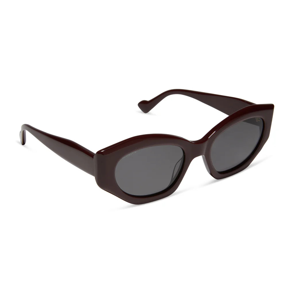 MARGOT - BORDEAUX + GREY + POLARIZED SUNGLASSES | DIFF Eyewear