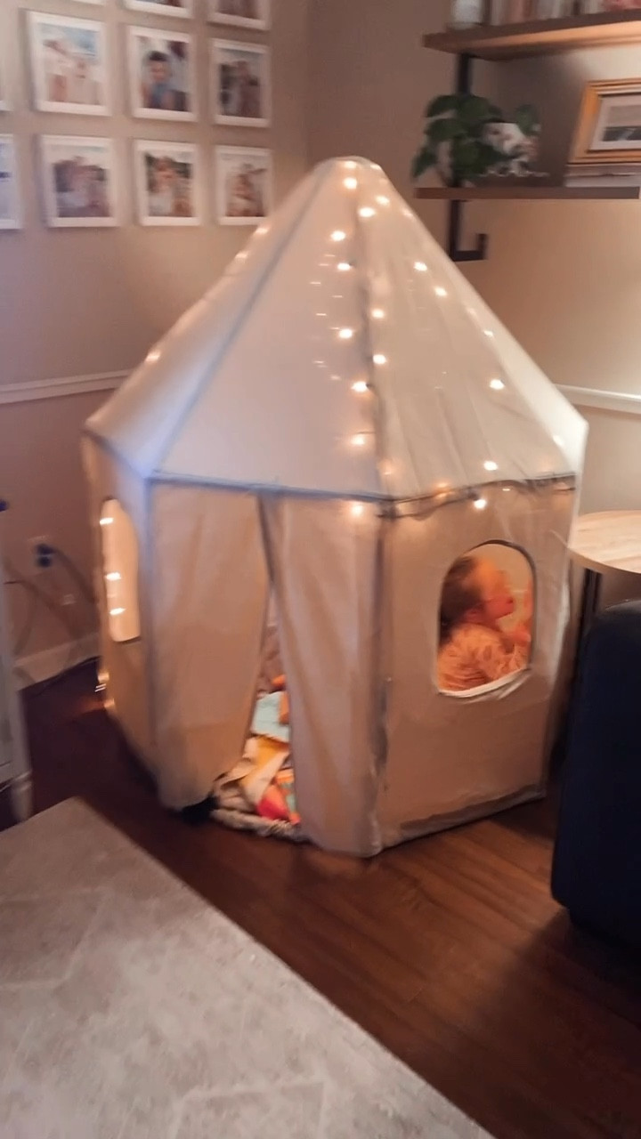 Brought our Gathre play tent out of storage and spruced it up a bit with our Christmas lights for the sweetest magical tent  

#LTKKids #LTKFamily #LTKHome