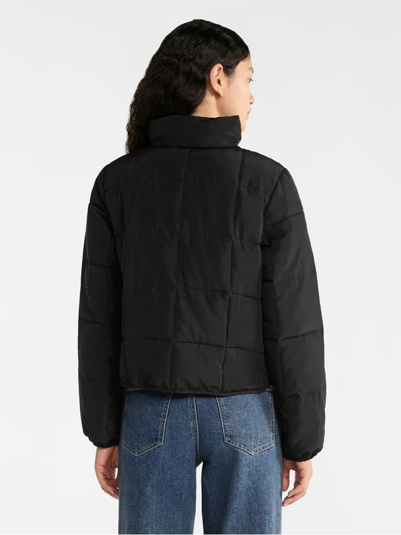 No Boundaries Packable Puffer Jacket, Women's and Women's Plus Sizes XS-4X | Walmart (US)